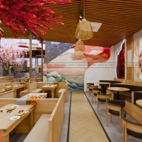 Thiết kế nhà hàng Nhật Koconut Sushi giữa lòng An Giang